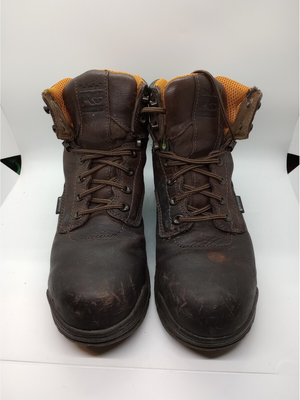 Timberland Pro Series Women's Boots Work Waterproof Sz 9M Brown Leather 203